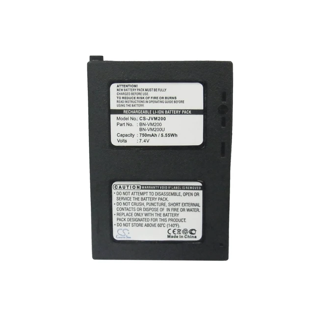 Alt view image 5 of 5 - Battery for JVC GZ-MC500 BN-VM200 BN-VM200U BN-VM200UE BN-VM200US LY34416-001B