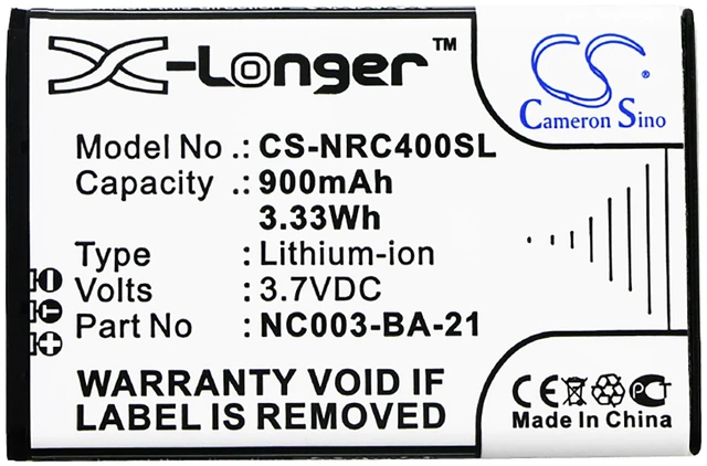 Alt view image 3 of 3 - Battery for Nolan B4 RCS Kits NC003-BA-21 Helmet Headset CS-NRC400SL Li-ion