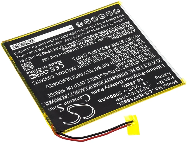 Alt view image 2 of 5 - Battery for Nextbook Ares 8A NX16A8116KPK AE25102105P Tablet CS-NXT168SL 3.7v