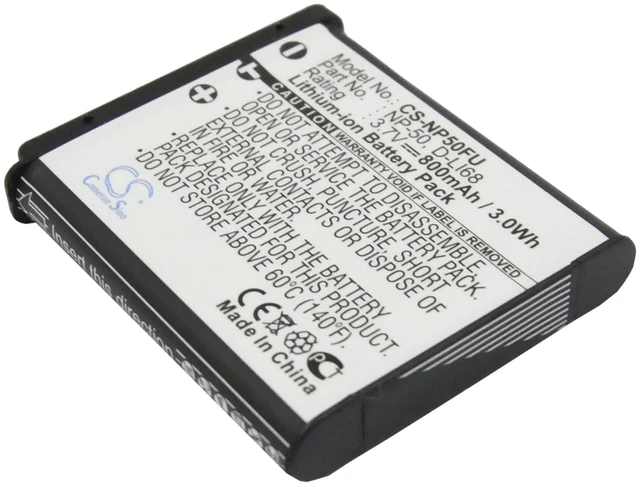 Main image of Battery for PENTAX OptioA36 Fujifilm FinePix F100fd Ricoh D-LI68 NP-50 NP-50A