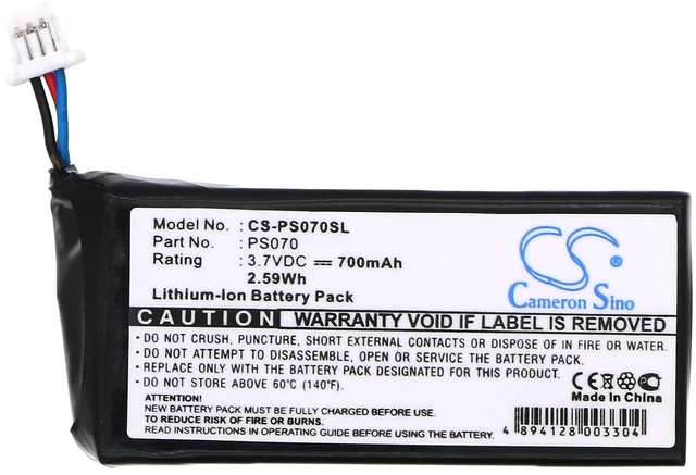 Alt view image 3 of 5 - Battery for Philips GoGear Jukebox HDD1630 6GB HDD1630/17 MP3 CS-PS070SL 700mAh