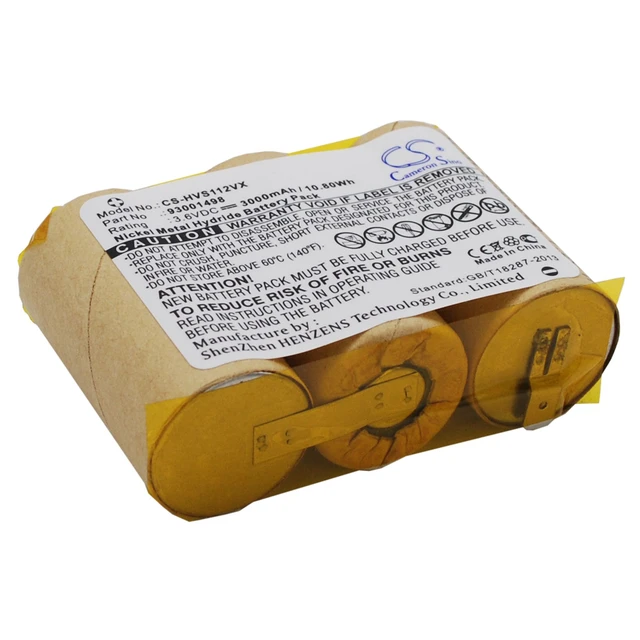 Alt view image 2 of 5 - Vacuum Battery for Hoover 93001498 S1120 Hand Held Wet/Dry HandVac 3.6V 3000mAh