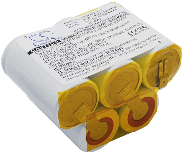 Alt view image 2 of 5 - Vacuum Battery for Hoover 59139247 H-59139247 S2211 S2211-100 CS-HVS221VX 3000mA