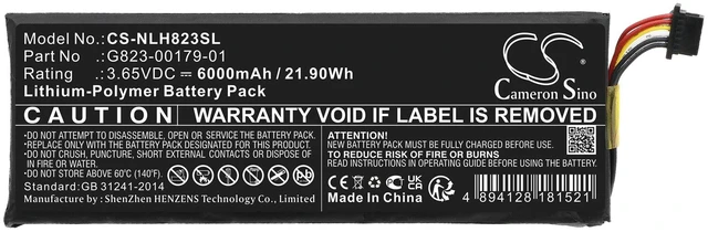 Alt view image 3 of 5 - Battery for Nest G823-00179-01 GS25 Doorbell GQ STYLE AC GWX3T CS-NLH823SL 3.65V