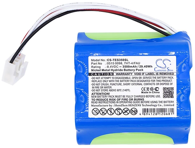 Alt view image 5 of 5 - Battery for Testo 0515 0098 7HT-4/FAU 350 Plus 350-S 350-XL Flue Gas Analyzer