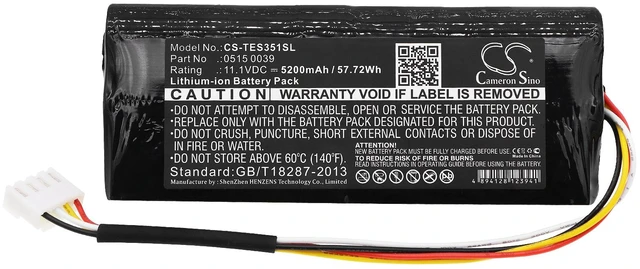 Alt view image 3 of 3 - Battery Pack for Testo 0515 0039 350K Portable emission exhaust gas analyzer