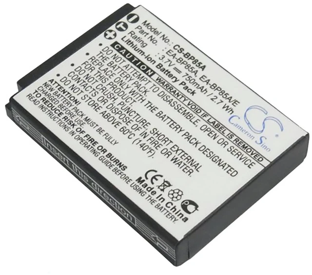 Alt view image 2 of 5 - Battery for Samsung PL210 SH100 ST200 ST200F WB210 BP85A EA-BP85A EA-BP85A/E