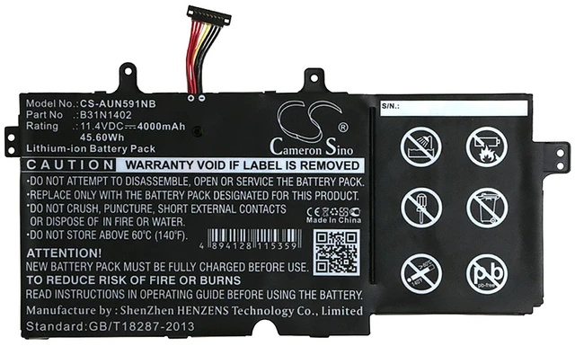 Alt view image 5 of 6 - Battery for Asus N591LB Q551L Q551LN 0B200-01050000 0B200-01050000M B31N1402