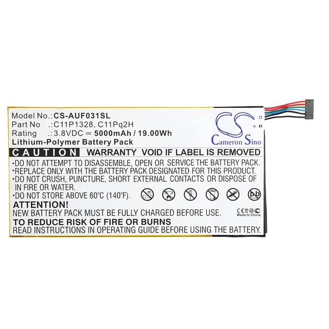 Alt view image 5 of 6 - Battery for Asus TF103 K010 Transformer Pad 3G TF103C TF103CX C11P1328 C11Pq2H