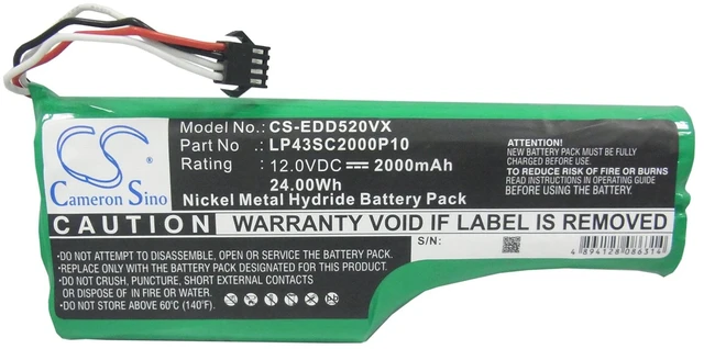 Alt view image 5 of 6 - Battery for Ecovacs Deebot D520 D526 T3 T5 LP43SC2000P10 CS-EDD520VX 12.0v 2.0Ah
