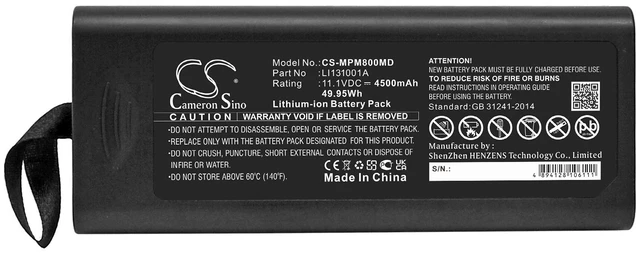 Alt view image 5 of 6 - Battery for Mindray IMEC10 IMEC12 IMEC8 IPM10 IPM12 IPM8 115-018012-00 Li31001A