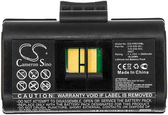 Alt view image 3 of 3 - Battery for Intermec PB21 PB22 PB31 PB32 318-030-001 318-030-003 AB27 2600mAh