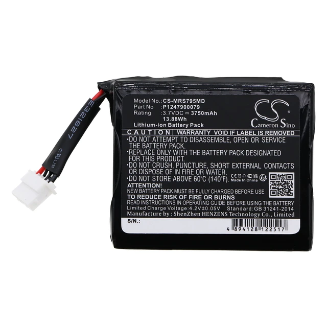 Alt view image 3 of 4 - Battery for Masimo 23794 4676 Radical 7 Radical-7 9500 25950 B11939 P1247900079