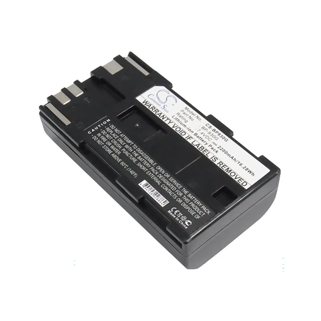 Alt view image 2 of 5 - Battery for Canon GL1 GL2 XHA1 XHG1 XL1 XL1S XL2 XLH1 BP-930G CS-BP930G 2200mAh