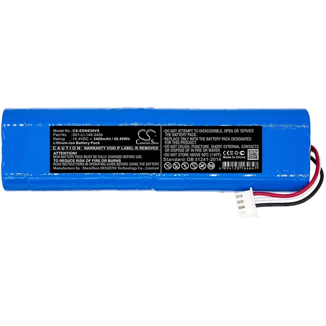 Alt view image 3 of 6 - Battery for Ecovacs Deebot Ozmo 900 905 920 930 937 DG3G S11-Li-144-2600 3400mAh