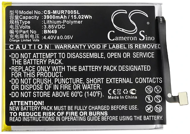 Alt view image 3 of 4 - Battery for Xiaomi BN49 Redmi 7A Premium M1903C3EE M1903C3EG M1903C3EH M1903C3ET