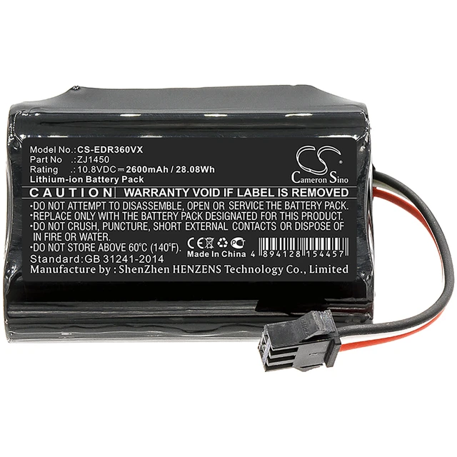 Alt view image 3 of 5 - Battery for Ecovacs D36A D36B DB35 Deebot Slim 1 10 2 TCR360 DA60-Darfon ZJ1450