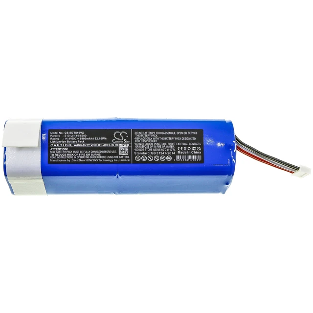 Alt view image 3 of 6 - Battery for Ecovacs Deebot Ozmo 950 9er T8 T8+ T9 T9+ N5S S10-Li-144-6800 6400mA