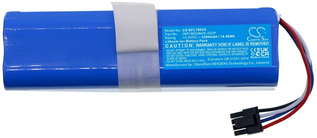 Alt view image 3 of 5 - Battery for Eufy Robovac L70 Hybrid T2190 T2190G21 INR18650M26-4S2P CS-EFL700VX