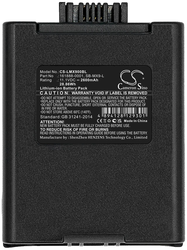 Alt view image 3 of 3 - Battery for Honeywell MX9380 MX9381 MX9383 161888-0001 LXE 161915-0001 SB-MX9-L