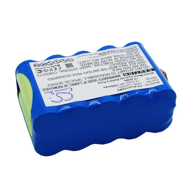Alt view image 3 of 6 - Battery for Kenz Cardico ECG-108 ECG-110 HHR-12F25G1 CS-ECG108MD 12.0v 1200mAh