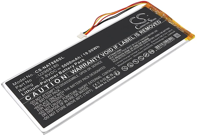 Main image of Battery for ONN 100011886 NSurf Tablet 10" Gen 2 U2968180 CS-NAT886SL 3.8v