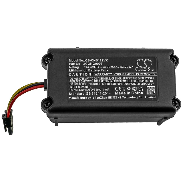 Alt view image 3 of 6 - Battery for CECOTEC Symbo CONG0003 Proscenic P1 VR1717 Vileda CONGA 1490 VR302