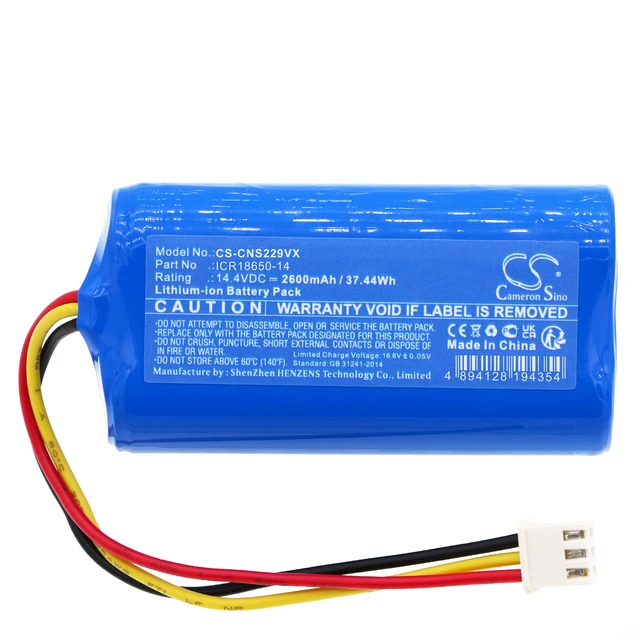 Alt view image 3 of 5 - Battery for CECOTEC Conga 2299 3.H-7201-XR001A-006 ETA Ikohs Create Trifo Neebo