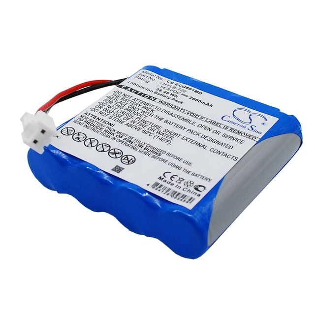 Alt view image 2 of 6 - Battery for Biocare ECG-6010 ECG-6020 iE6 HYLB-722 CS-ECG601MD 14.8v 2600mAh