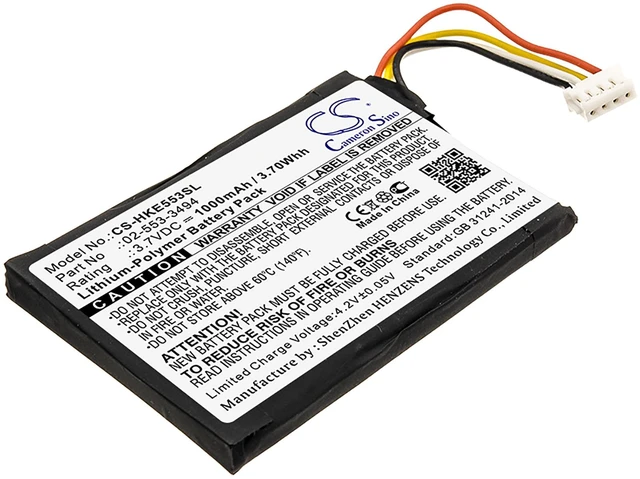 Main image of Battery for Harman/Kardon HKNEOBRNBSG Neo 02-553-3494 Speaker CS-HKE553SL 1000mA