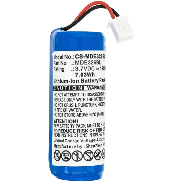 Alt view image 3 of 5 - Battery for Mindeo 3260 CS3260 CS-MDE326BL Barcode Scanner 3.7v 1900mAh / 7.03Wh