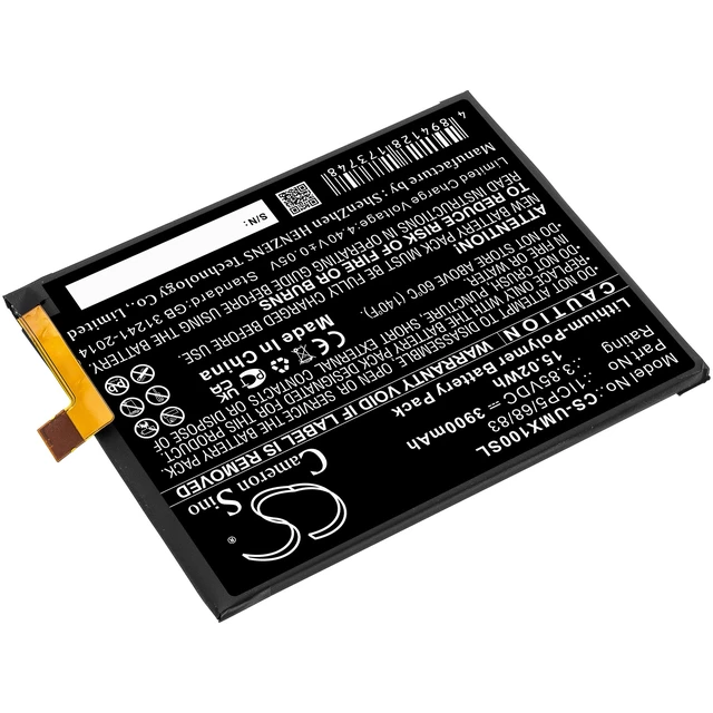 Alt view image 2 of 5 - Battery for UMI 1ICP5/68/83 UMIDIGI X Smartphone CS-UMX100SL 3.85V Li-Polymer