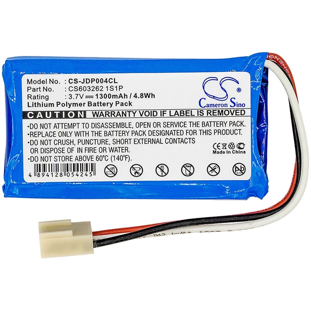 Alt view image 3 of 5 - Battery for Jablocom CS603262 1S1P 2930277000 GDP-04A GDP-04D GDP-04 CS-JDP004CL
