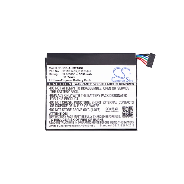 Alt view image 5 of 5 - Battery for Asus K01A ME170CX ME7000C ME70CX MeMO Pad 7 B11Bk9H B11P1405 3050mAh