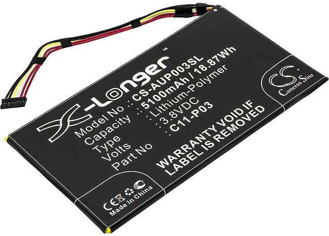 Main image of Battery for Asus Padfone 2 (A68) Tablet C11-P03 CS-AUP003SL 3.8v 5100mAh 18.87Wh
