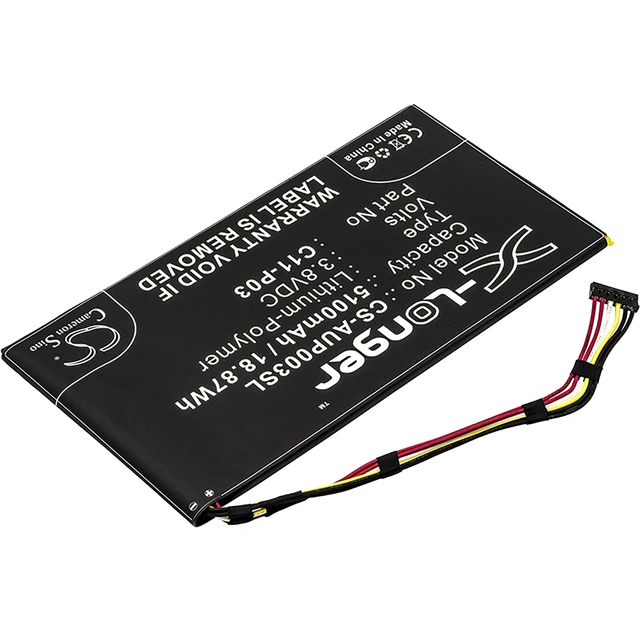 Alt view image 2 of 6 - Battery for Asus Padfone 2 (A68) Tablet C11-P03 CS-AUP003SL 3.8v 5100mAh 18.87Wh