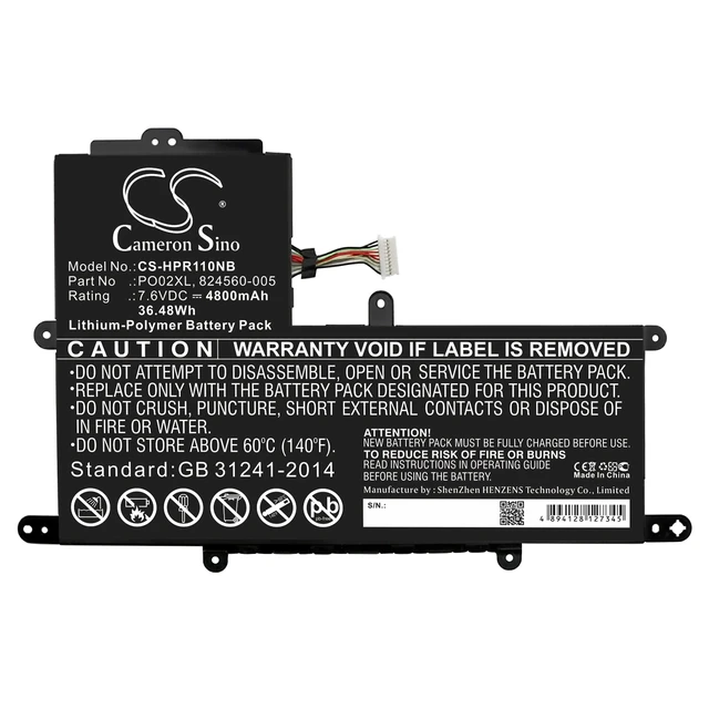 Alt view image 3 of 4 - Battery for HP Stream 11 11-R Pro G4 G3 G2 PO02XL 824536-850 824560-005 TPN-Q166