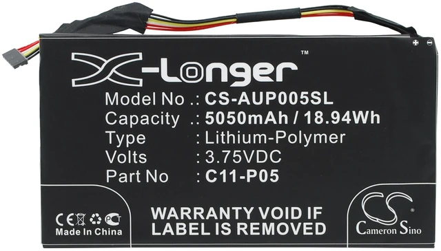 Main image of Battery for Asus PadFone Infinity A80 10.1 Tablet C11-P05 CS-AUP005SL 5050mAh