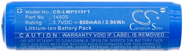 Alt view image 3 of 4 - Battery for Braun 14500CY 14500 Ledlenser MH4 MGK7221 7 MH5 iH5R ML4 P5R P5R.2