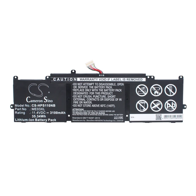 Alt view image 5 of 6 - Battery for HP Stream 11 13 787089-421 787089-541 787521-005 TPN-Q154 TPN-Q155