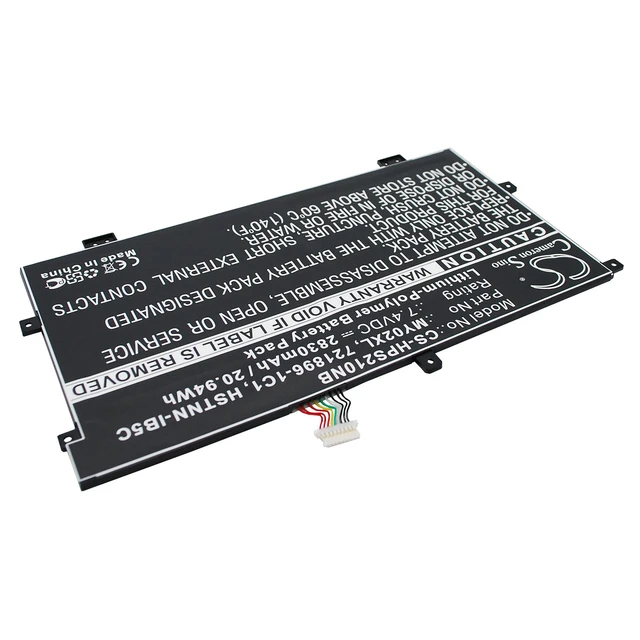 Alt view image 2 of 6 - Battery for HP Pavilion 11 Slatebook x2 MY02XL TPN-Q127 HSTNN-IB5C HTSNN-IB5C