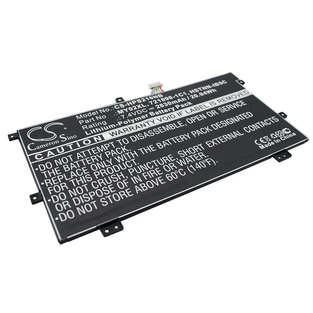 Alt view image 3 of 6 - Battery for HP Pavilion 11 Slatebook x2 MY02XL TPN-Q127 HSTNN-IB5C HTSNN-IB5C