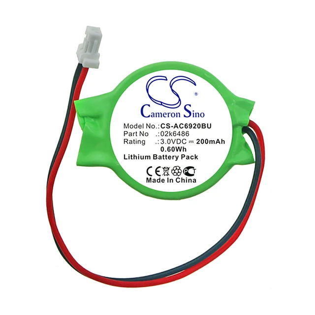 Alt view image 3 of 4 - CMOS Battery for HP mini 110 Panasonic Toughbook CF-18 CF-19 CF-30 Acer 02k6486