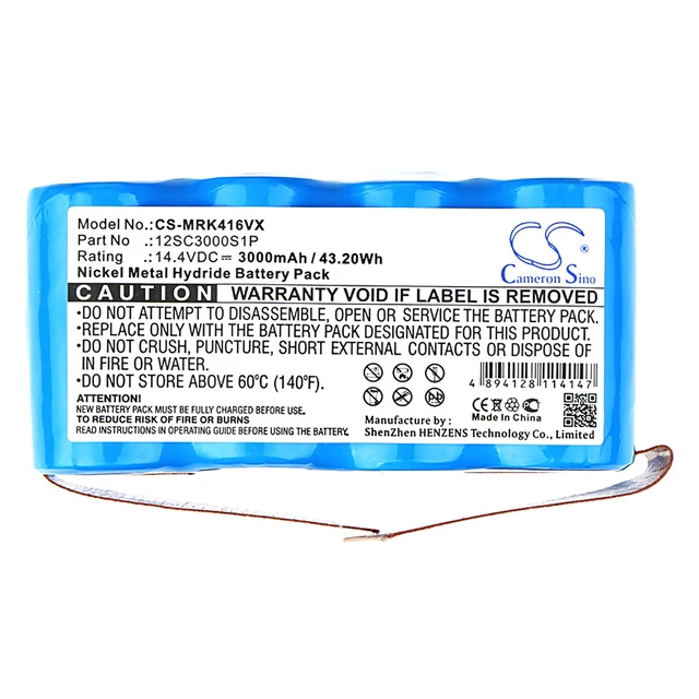 Alt view image 5 of 5 - Battery for Mamirobot 416 461 K3 K5 K7 KF5 KF7 Bralko Goddess CL 590 12SC3000S1P