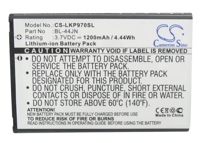Alt view image 5 of 5 - Battery for LG 1ICP5/44/65 BL-44JN EAC61679601 EAC61679611 EAC61700012 T-Mobile