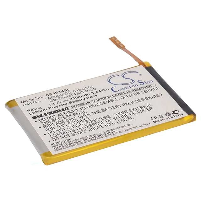 Main image of Battery for Apple iPod Touch 4th 616-0550 616-0551 GB-S10-314363-0100 MP3 930mAh