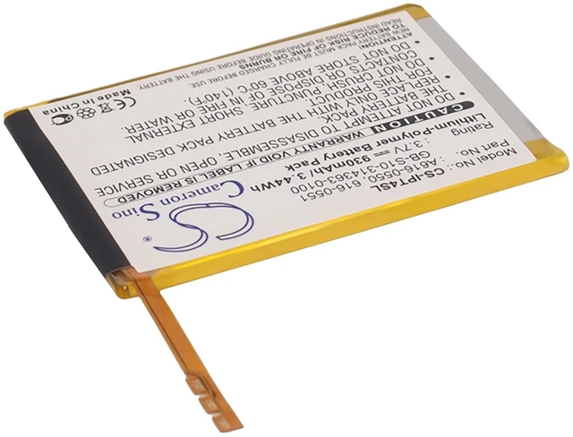 Alt view image 2 of 6 - Battery for Apple iPod Touch 4th 616-0550 616-0551 GB-S10-314363-0100 MP3 930mAh