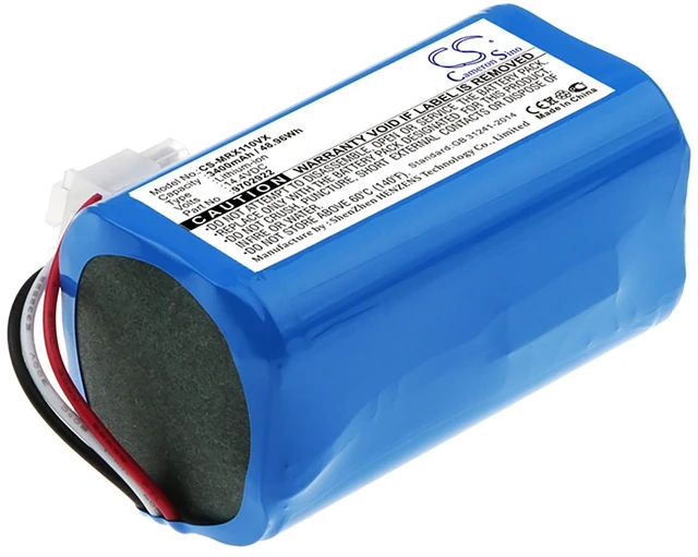 Main image of Battery for Miele Scout RX1 RX2 60 RX3 9702922 RX1-SJQL0 CS-MRX110VX 3400mAh