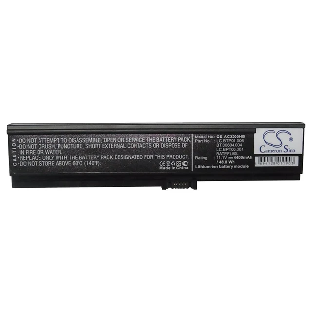Alt view image 5 of 6 - Battery for Acer Aspire 3050 3600 5500 CGR-B/6H5 LIP6220QUPC-SY6 BATEFL50L6C40