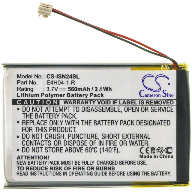 Alt view image 3 of 6 - Battery for INSIGNIA Pilot NS-4V24 NS-8V24 E4H04-1-R MP3 Media Player 560mAh